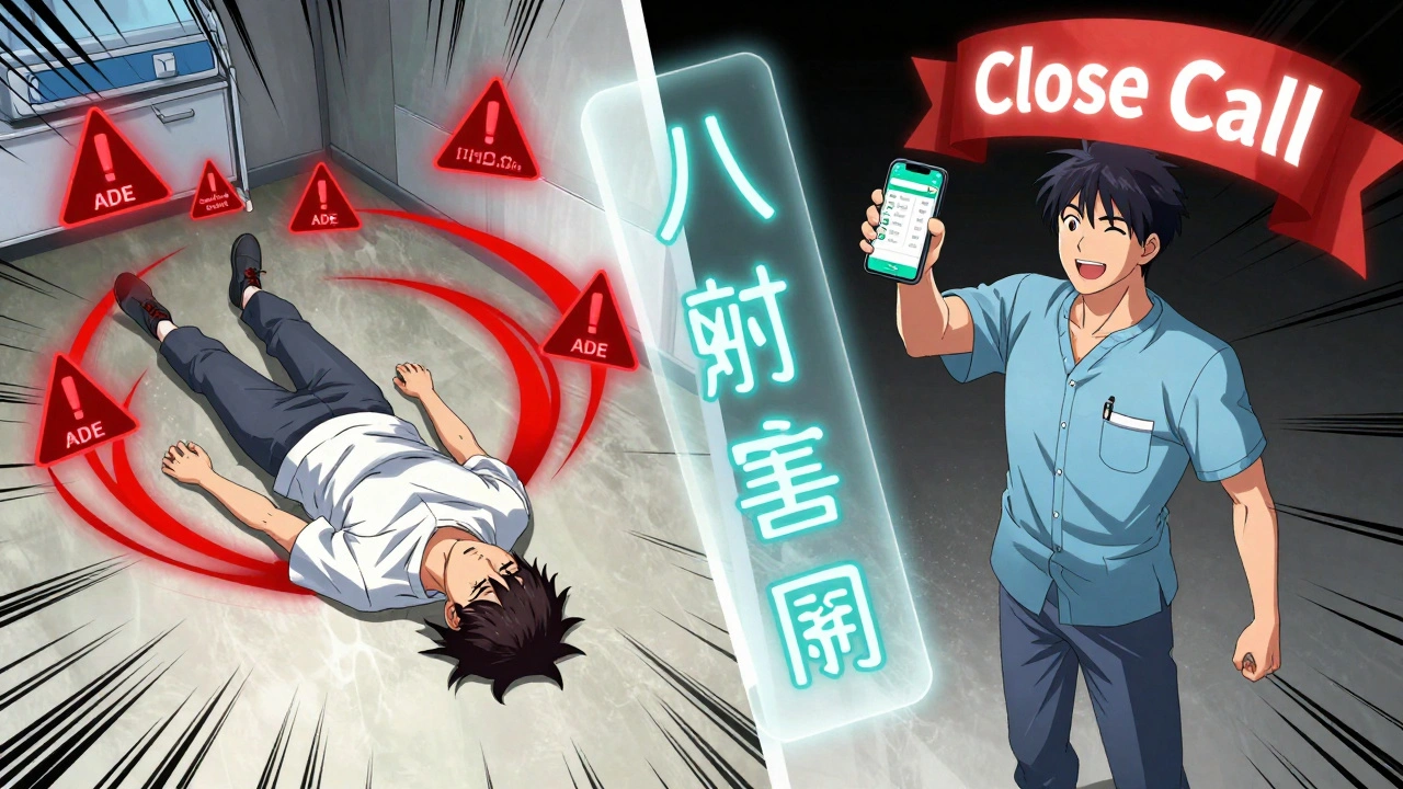 A patient transforms from danger to safety through medication awareness and vigilance.